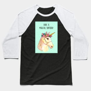 Magical Unicorn Birthday Baseball T-Shirt